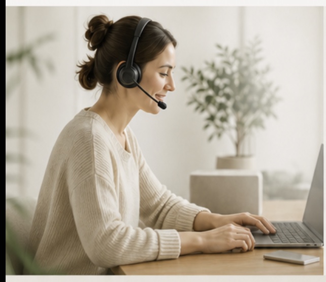 Faunora customer care specialist helping a customer online