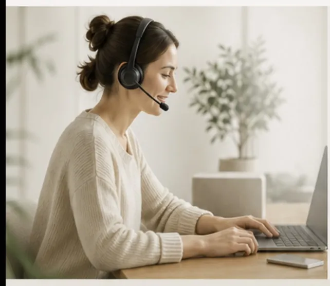 Faunora customer care specialist helping a customer online